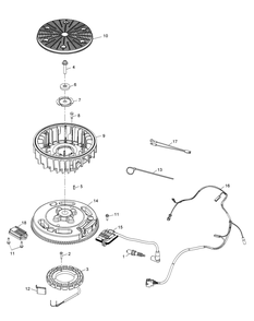 Kohler Kt735-3017 Ignition And Electrical Diagram and Parts List for Z-FORCEL48 (17CSDALB009-17CSDALB010)(2015) Cub Cadet Lawn Tractor
